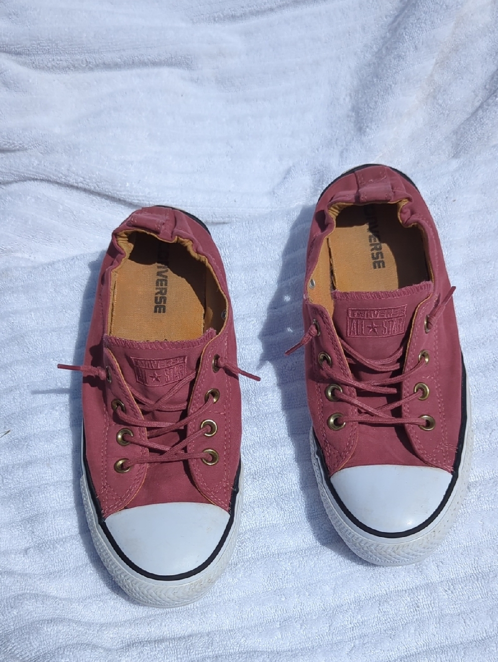 Converse Low Top Sneakers - Mauve Pink with White